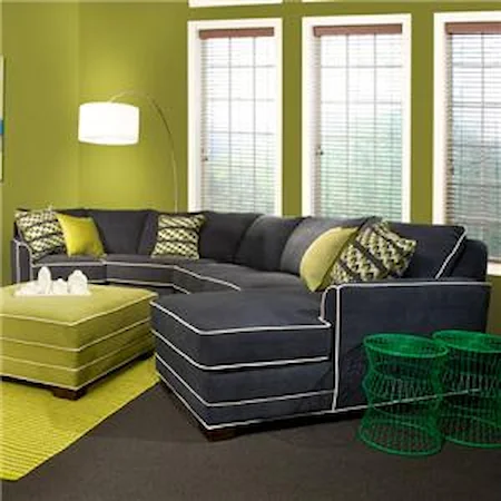 Three Piece <b>Customizable</b> Sectional Sofa with LAF Cuddler